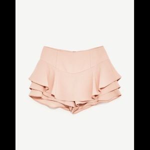 Zara Ruffled Skort Pale Pink